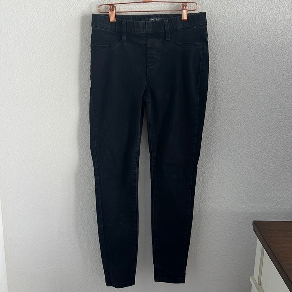 Judy Blue Skinny Fit Black Fade Stretchy Pull On Denim Jeans 1 25
